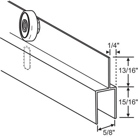 30in Top Hung Adapter White